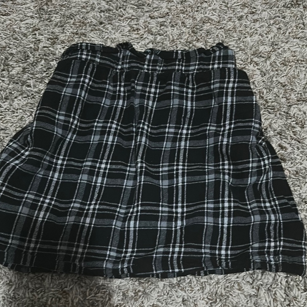 Plaid Black and White Women's mini Skirt
